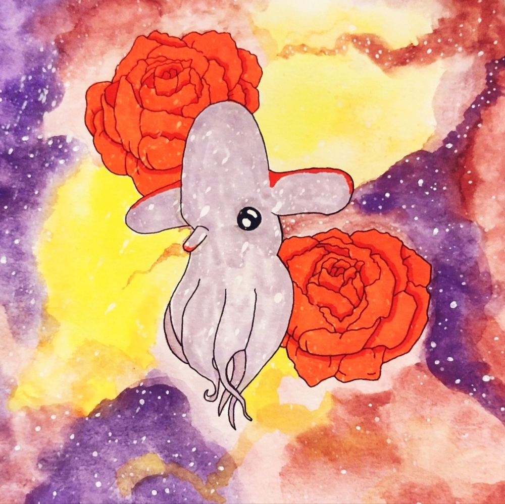 Octopus in Space 9x12 print